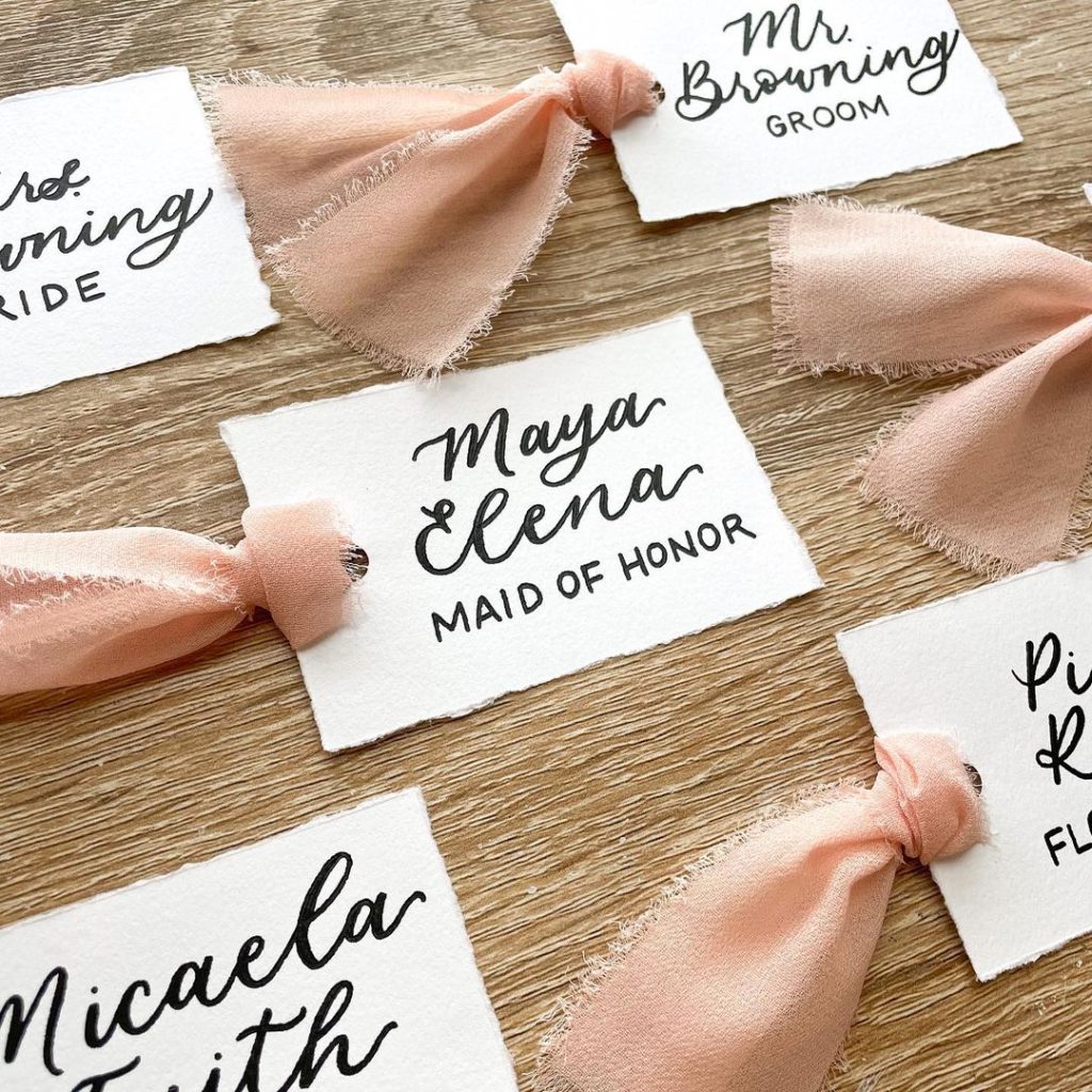 Wedding Day Essentials + Finishing Touches - Place Cards by Lauren Taylor and Co.