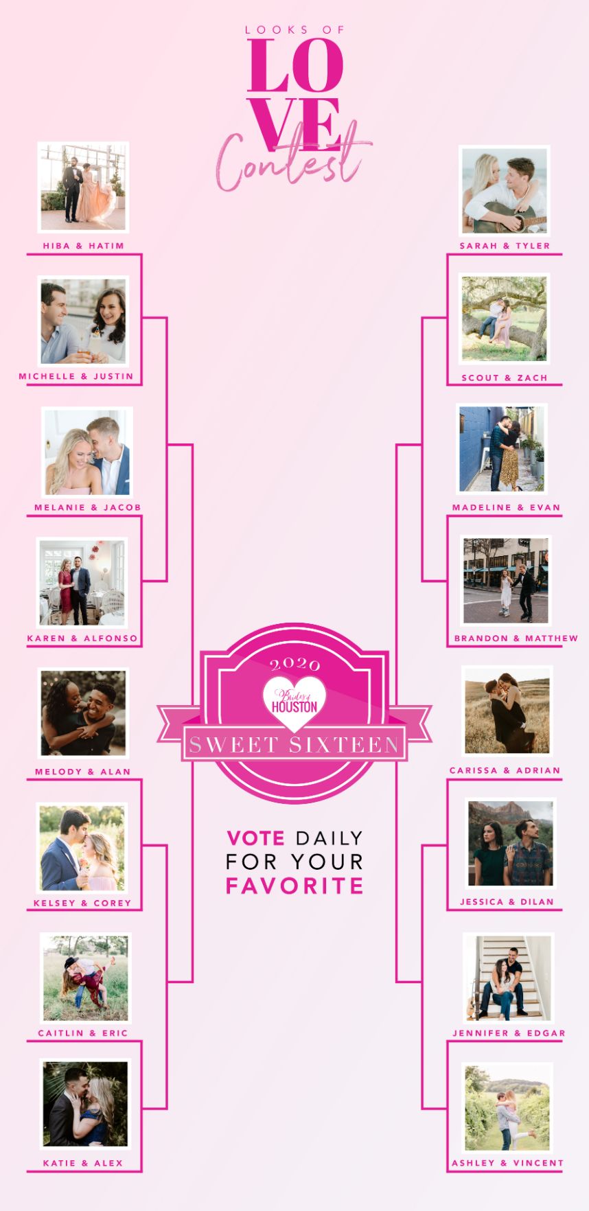 Looks of Love Contest 2020 – Cast your vote for our Sweet 16 Finalists!