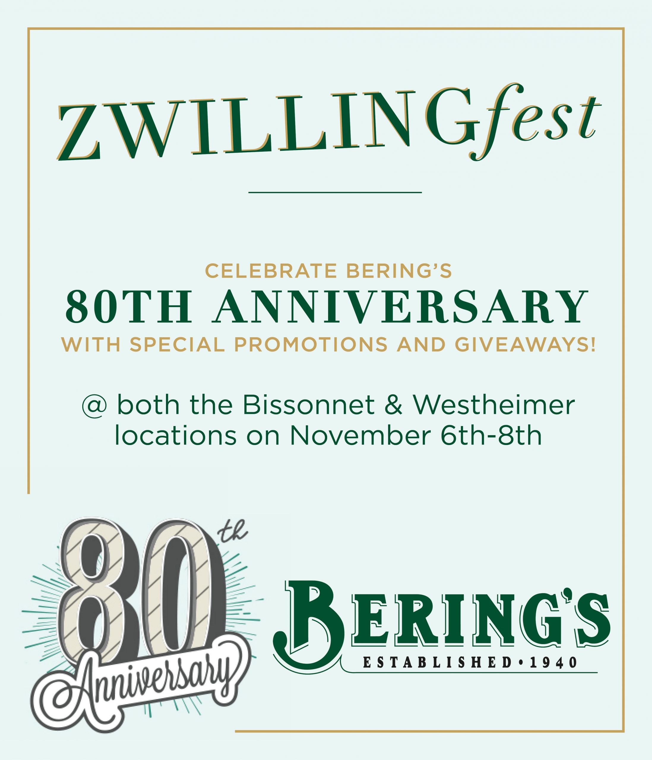 Celebrating Bering's 80th Anniversary + You're Invited!