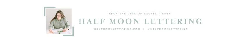 invitations by houston invitation designer half moon lettering