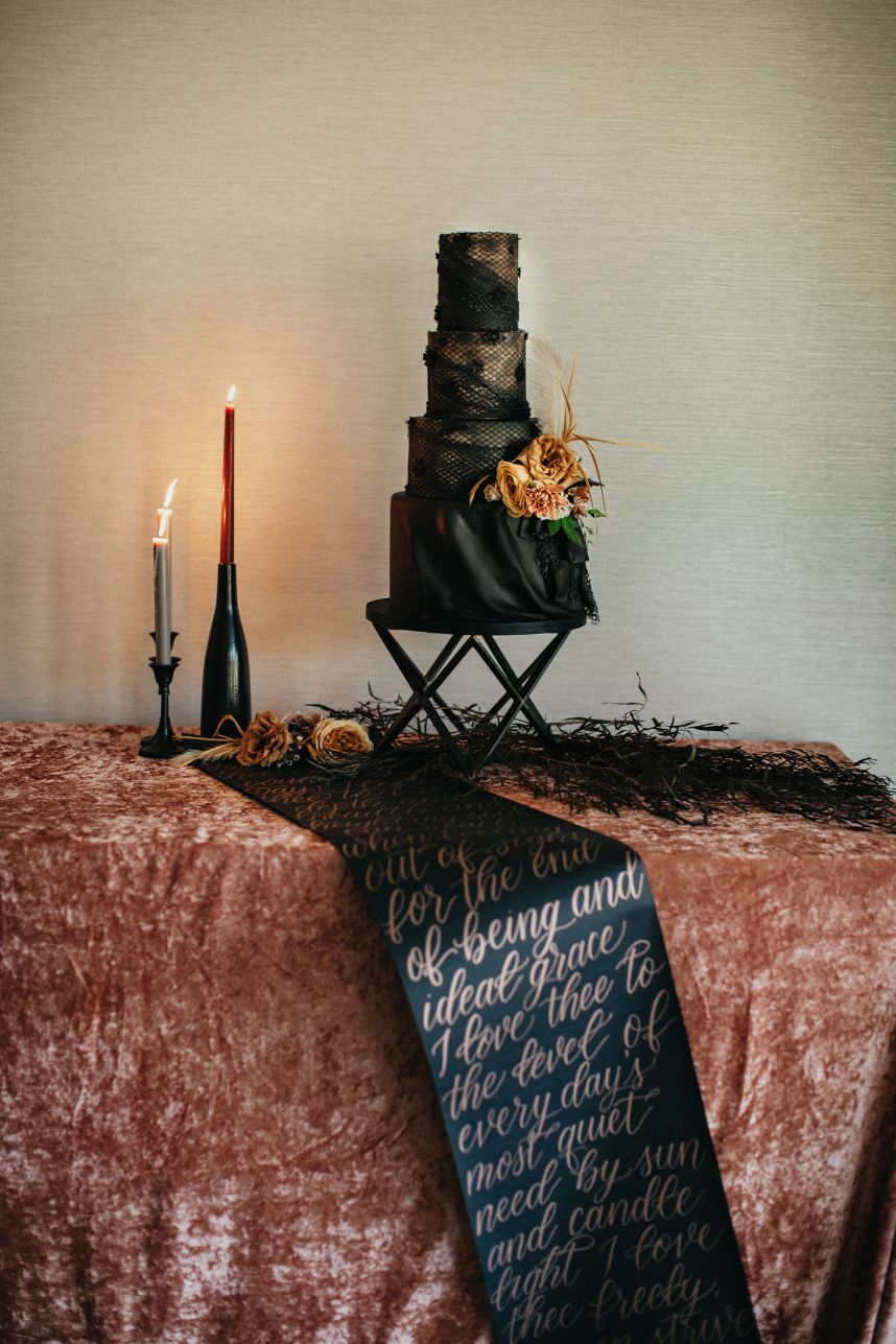 gothic cake table