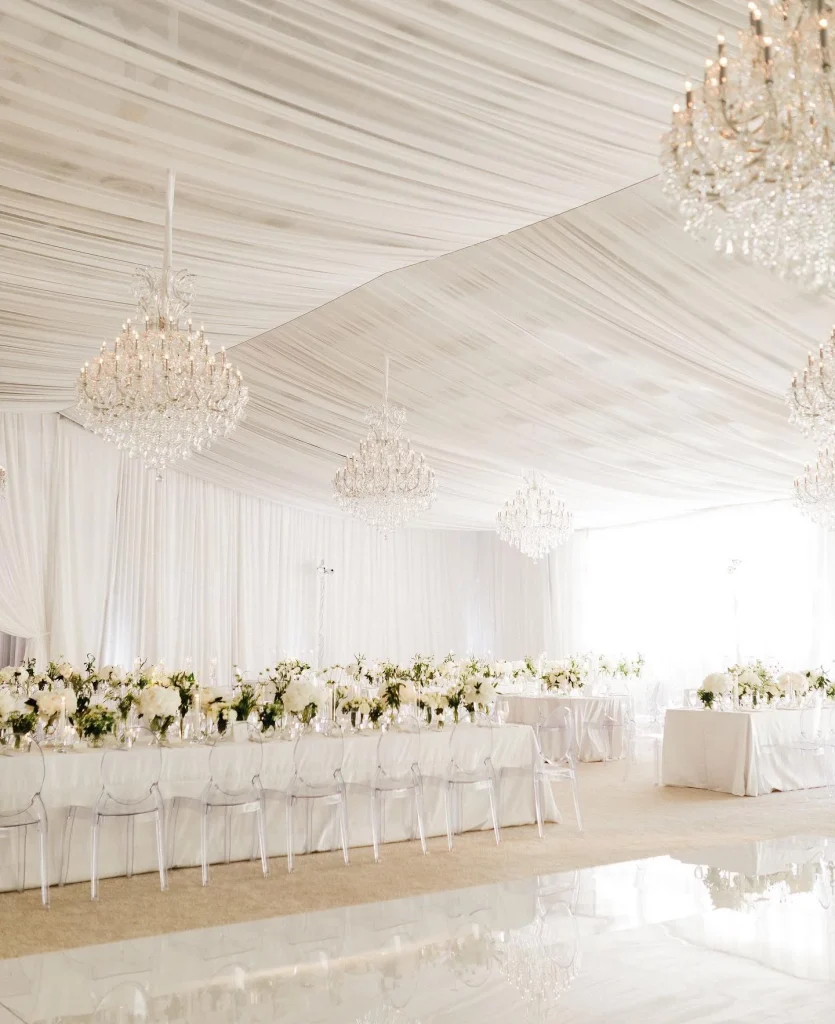 Nothing catches our eye quite like a modern white wedding with a cool, California aesthetic? This one designed + styled