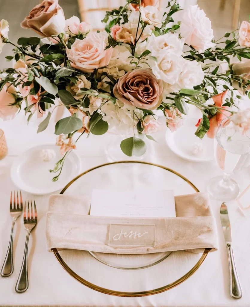 This blush wedding planned by lilliejanedesigns brings the classic garden wedding indoors for an elegant evening full of lush floralscapes,