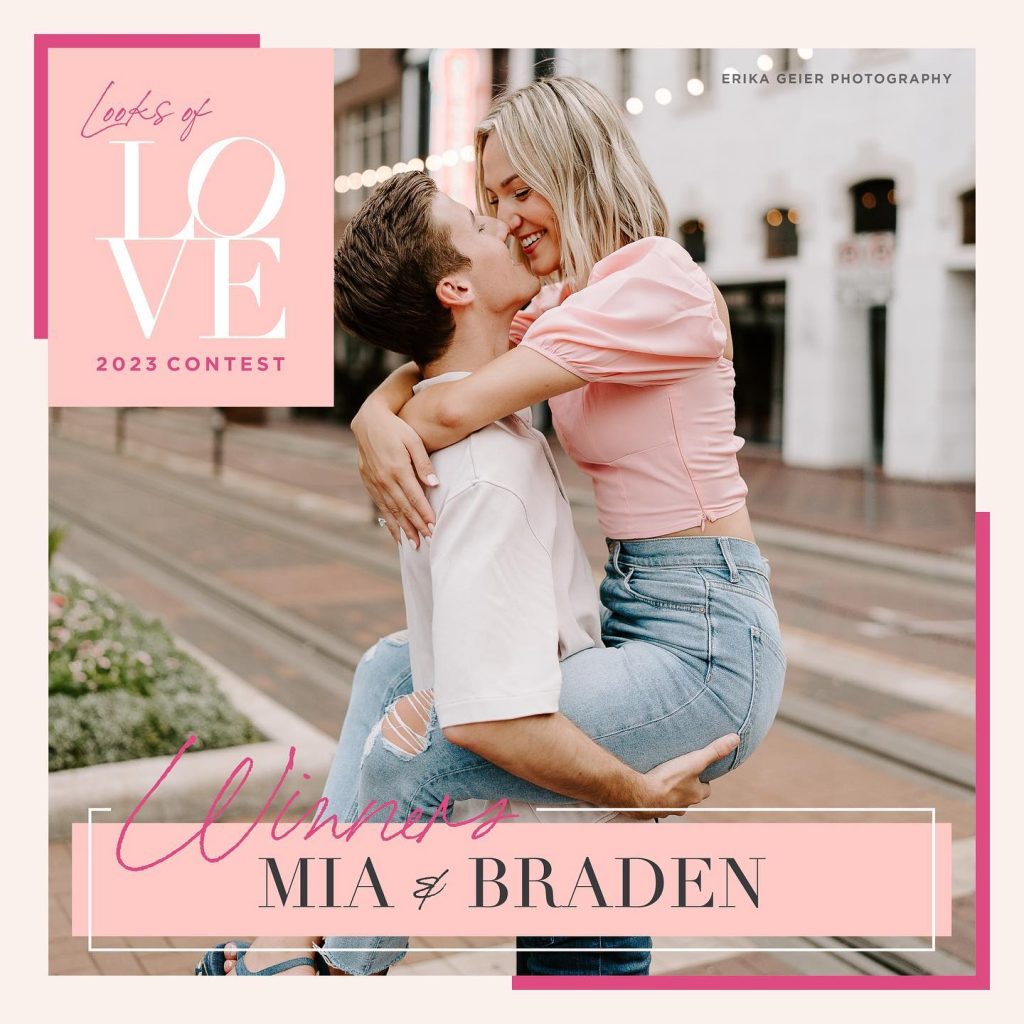 Drumroll please....we're excited to introduce our 2023 Looks of Love Contest winners, Mia + Braden! We're still smitten over these