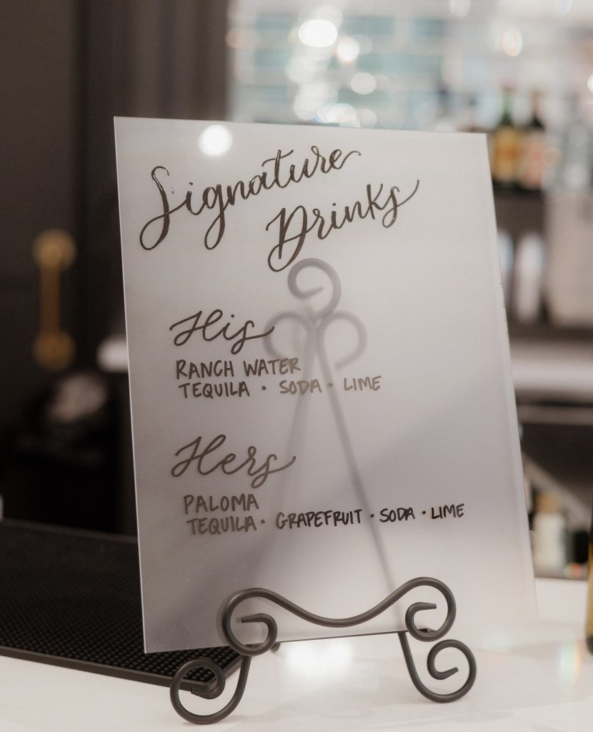Calligraphy is a fun + unique way to personalize your wedding! From signage to invitations or even as a way